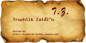 Truchlik Zalán névjegykártya